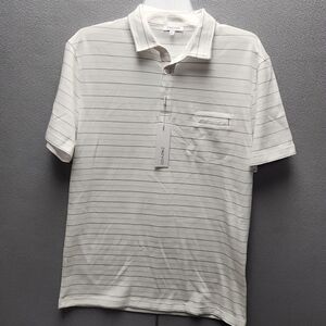 Bonobos Men's Polo Shirt in Light Gray Stripes